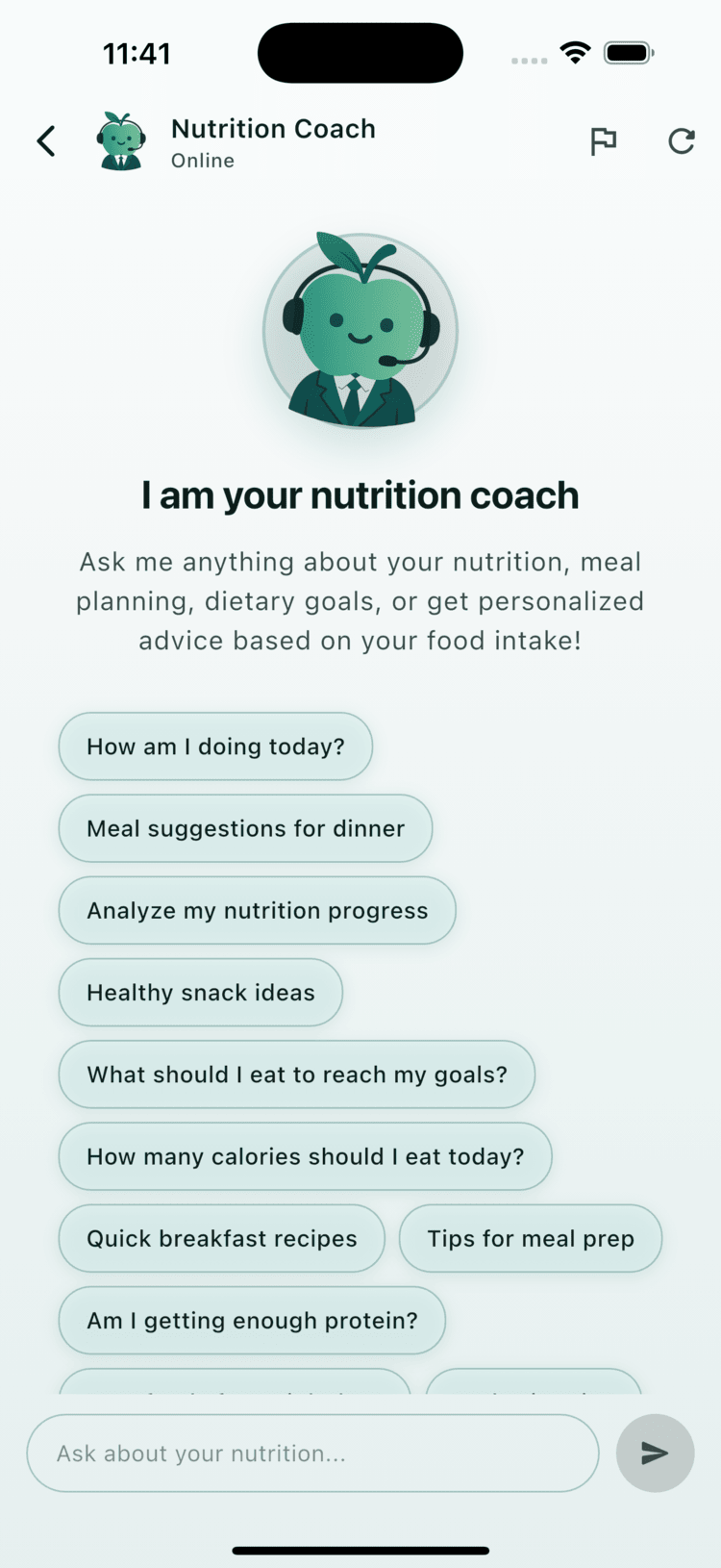 AI Nutrition Coach Chat